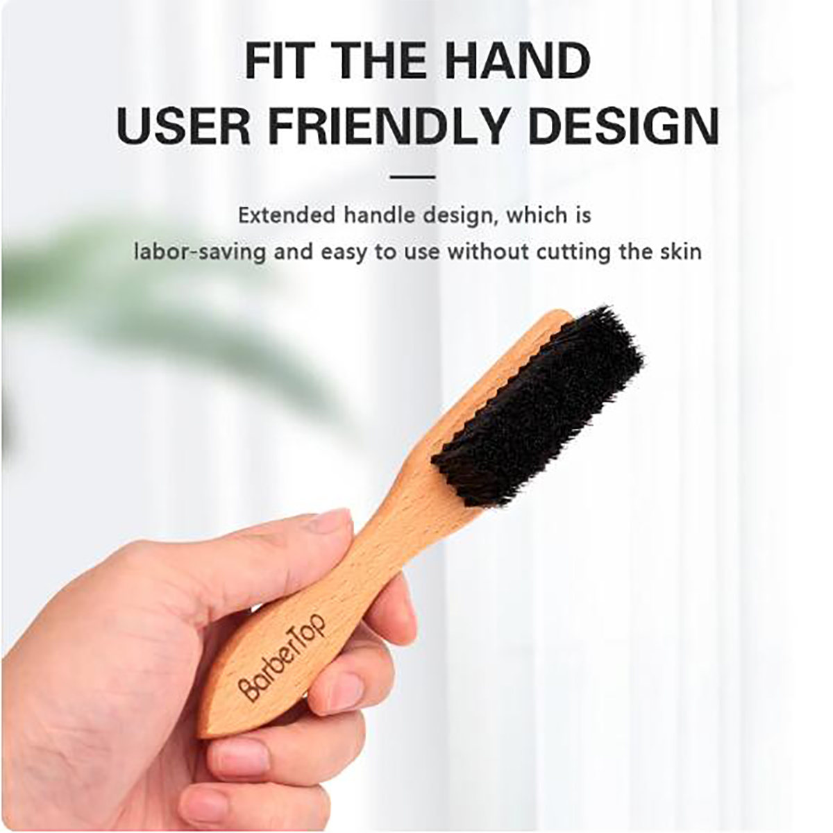 Men'S Grooming Brush - Barbershop Holzgriff Wildschwein Borsten Bart Pinsel