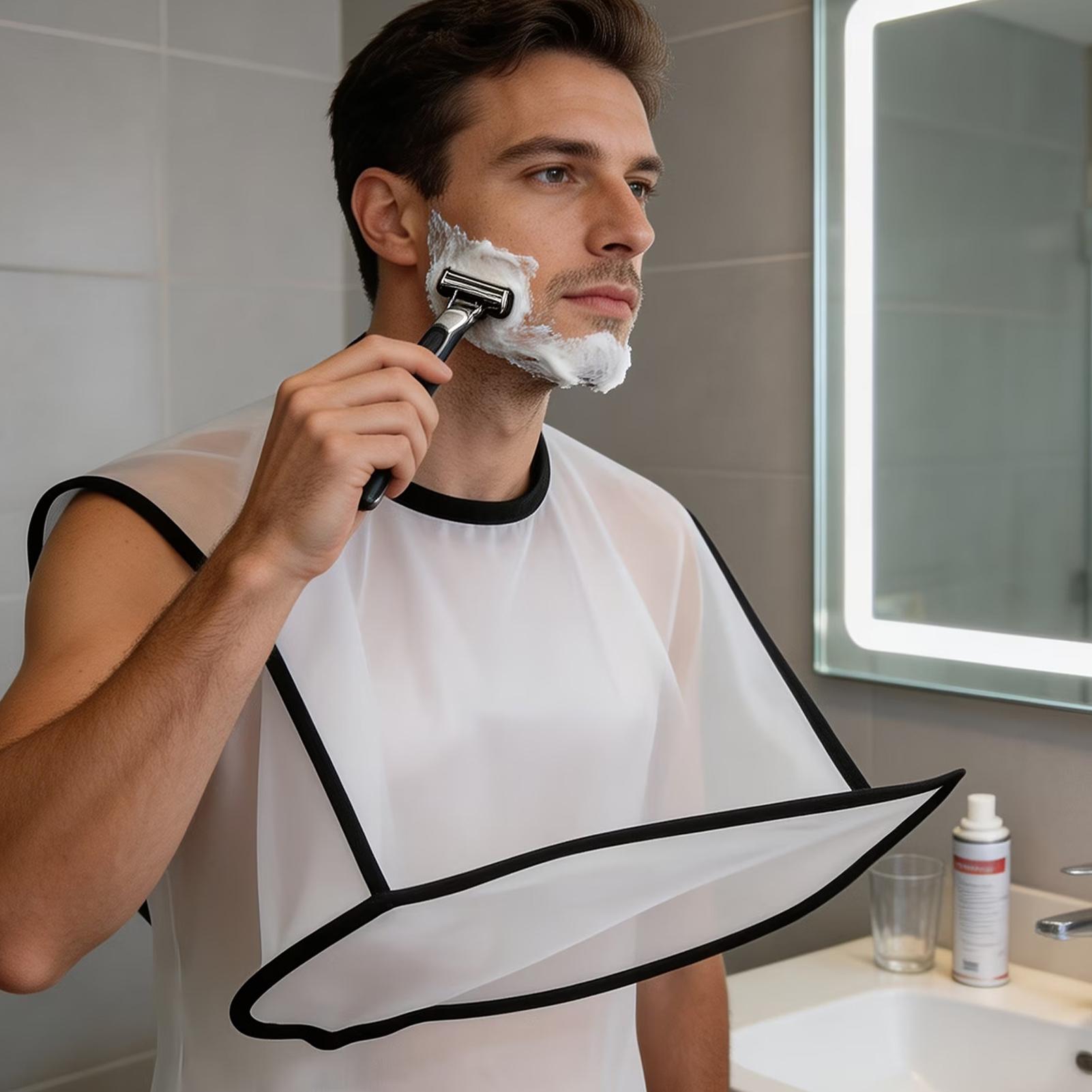 Men Grooming Home - Bartschürze Faltbare Rasierschürze Schnurrbart-Trimm-Fänger Herrenpflege-Werkzeug Reise