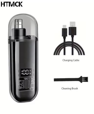 Mens Grooming Kit Bag - USB-C wiederaufladbarer Nasen- und Ohrhaartrimmer für