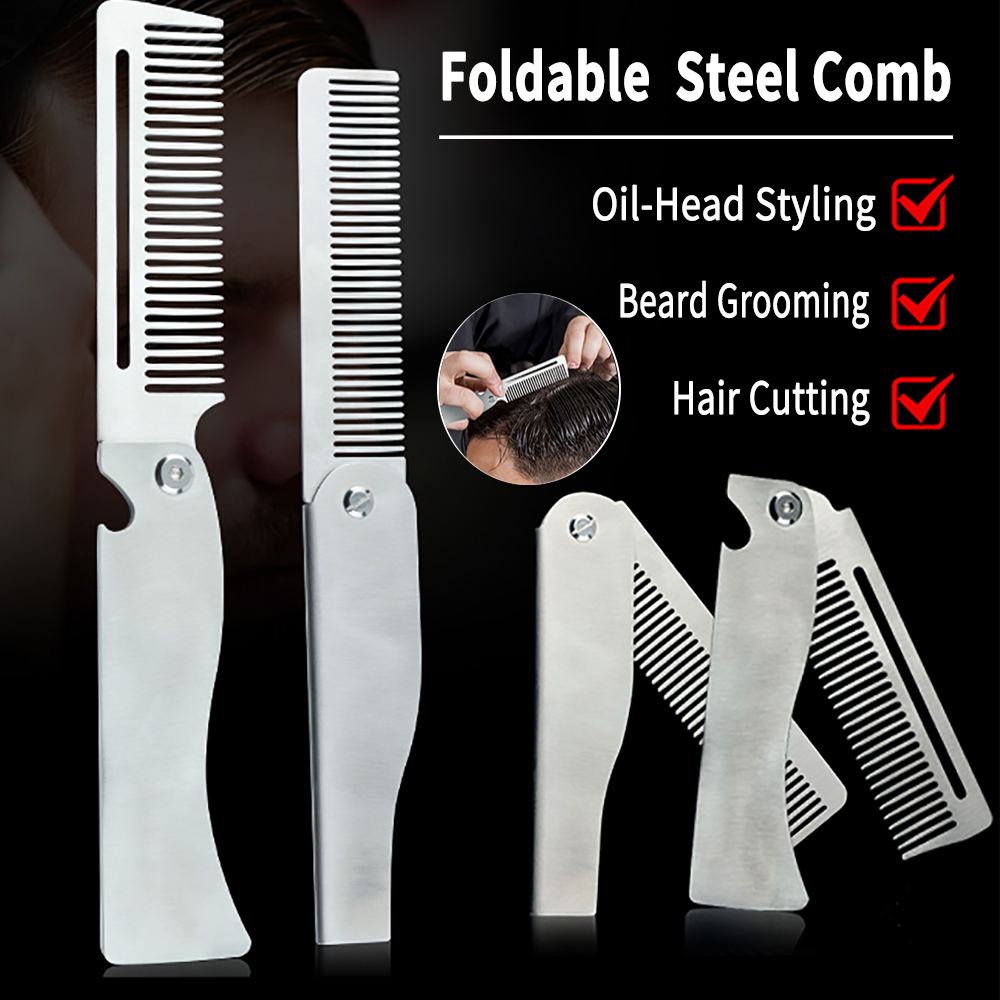 Neue Art 1/2PCS Tragbare Stahl – Men'S Grooming Brush Bewertung und Preis