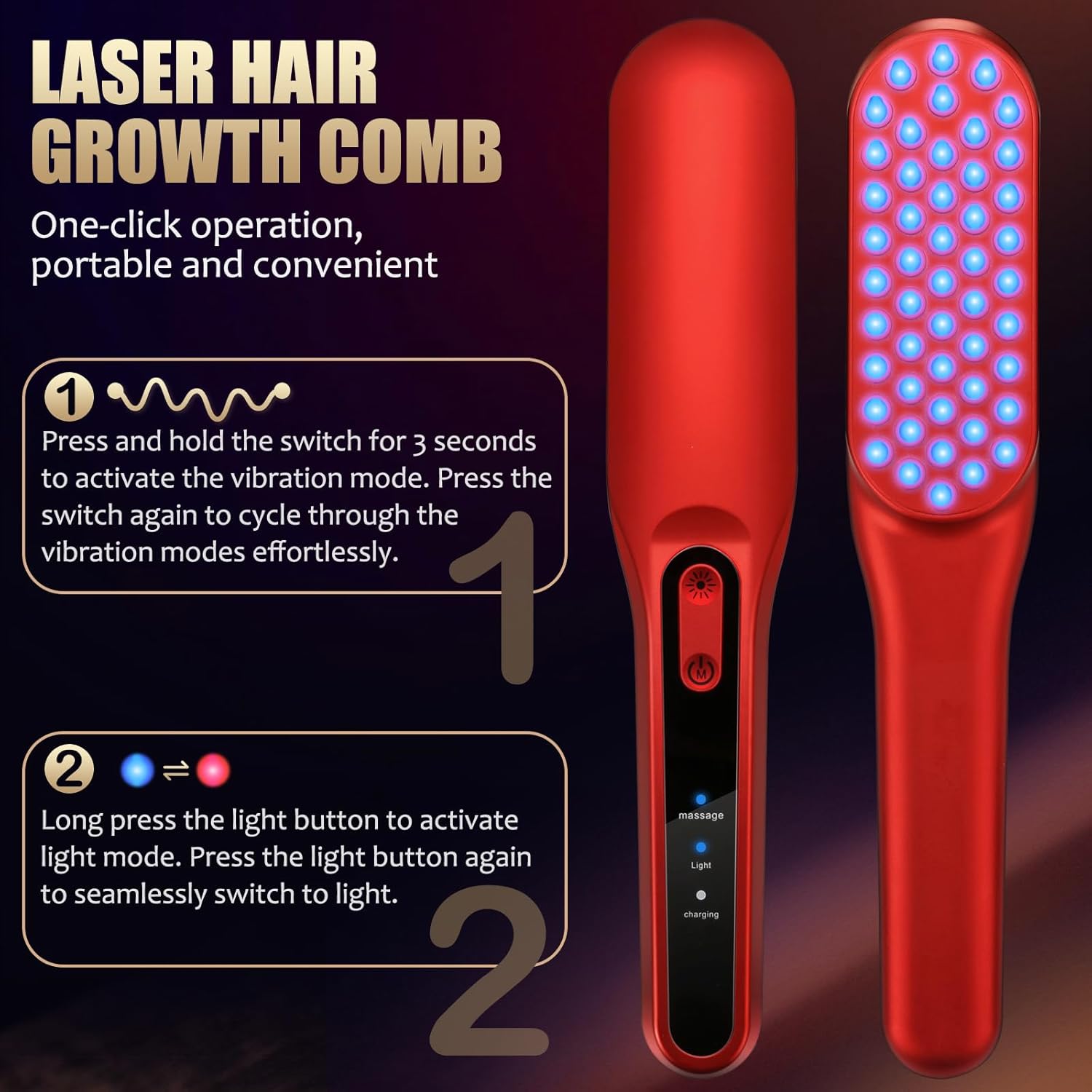 Laser-Haarwuchskamm, Rotlicht- – Men'S Grooming Brush Bewertung und Preis