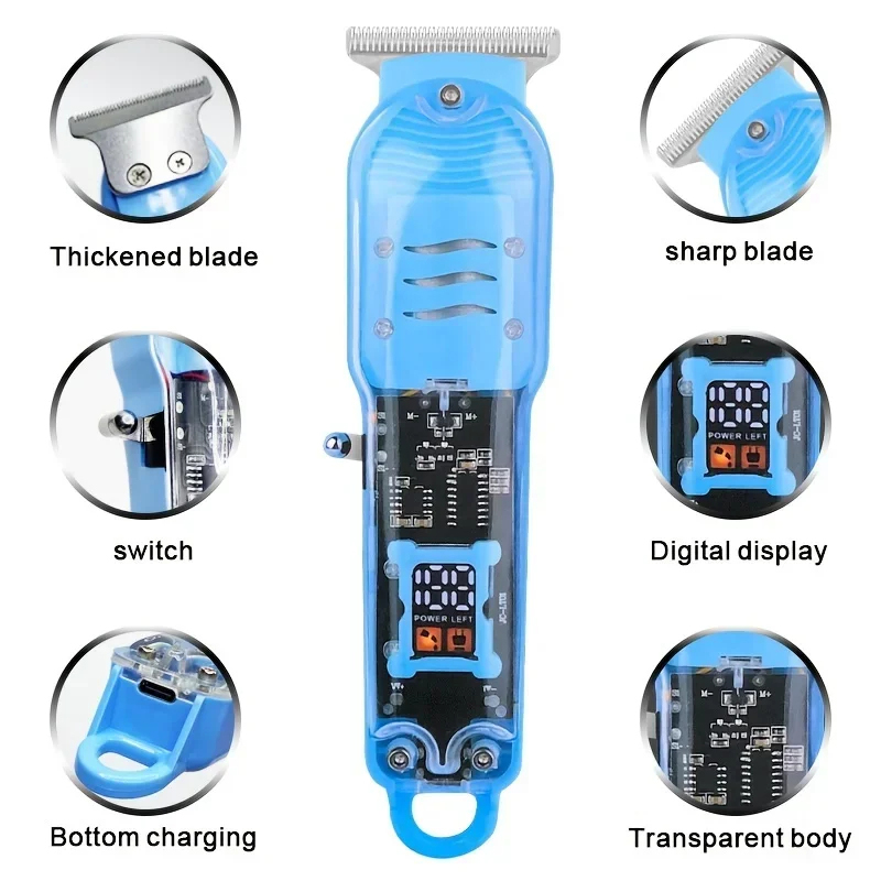 Transparenter elektrischer Haa – Men Grooming Home Bewertung und Preis