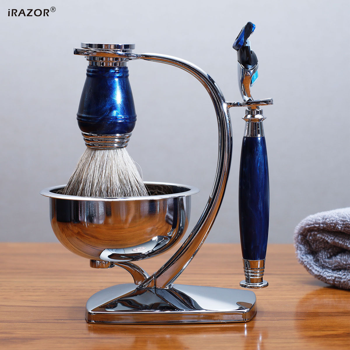 iRAZOR Royal Blue Luxus-Rasier – Mens Grooming Kit Luxury Bewertung und Preis